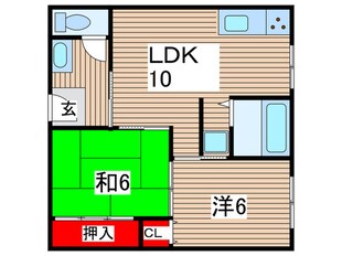 第２カシノハイツの物件間取画像